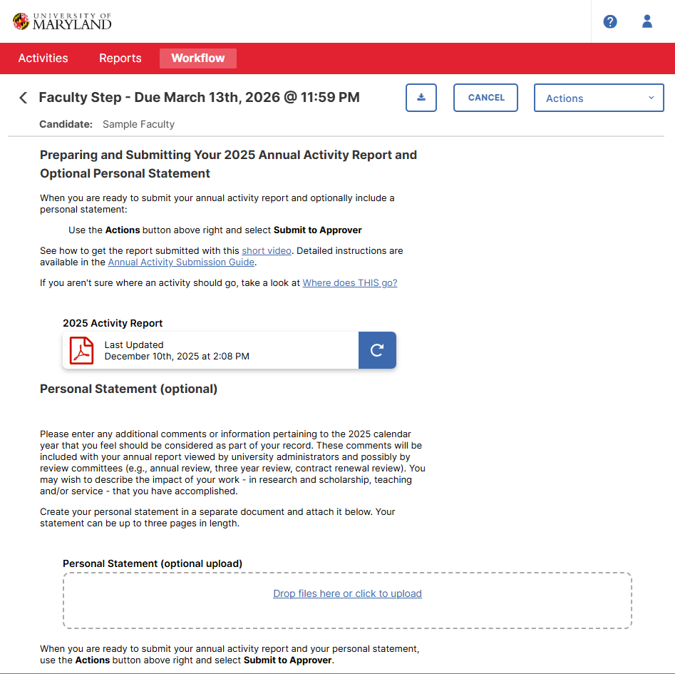 Faculty Step in Workflow