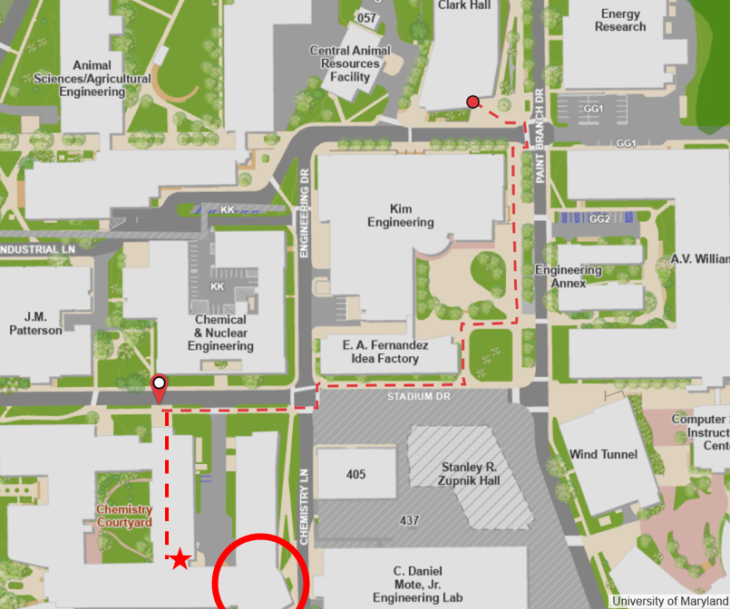 Campus Map of Chemistry Building