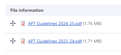 Screen capture of handles