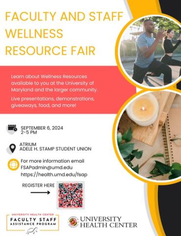 Faculty & Staff Wellness Resource Fair Flyer