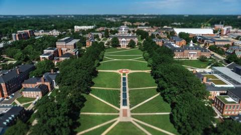 Aerial of UMD Campus